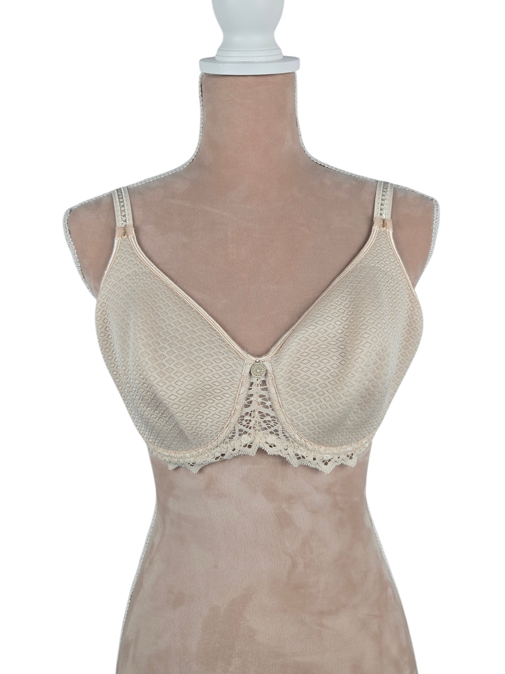 Empreinte Lace Trim Bra Taupe Size 32E